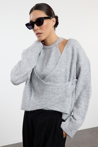 Cardigan Trendyol en gris : devant