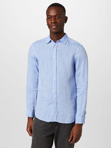 UNITED COLORS OF BENETTON Regular fit Button Up Shirt in Blue: front