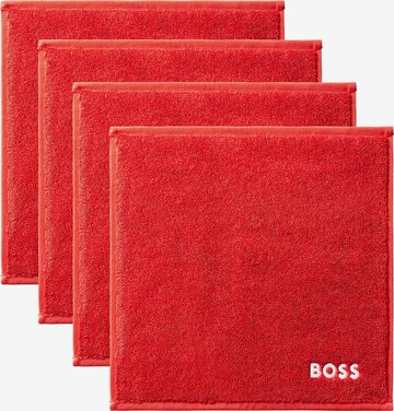 BOSS Washcloth 'PLAIN' in Red: front