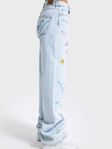 IT'S BASIC Regular Jeans 'STRAIGHT MID RISE JEANS (Lenght 30)' in Blue