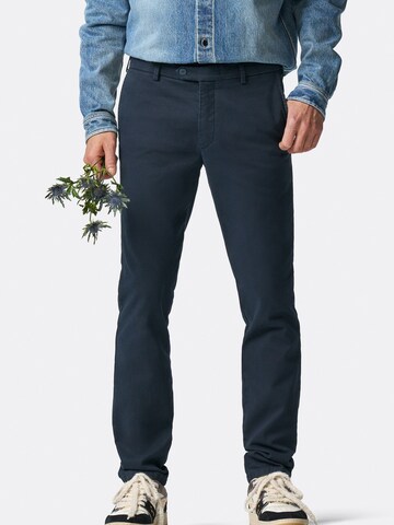 Coupe slim Pantalon chino 'Lupus' MMX Germany en bleu : devant