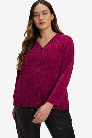 Cardigan Ulla Popken en rouge : devant