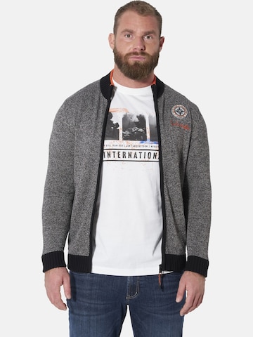 Jan Vanderstorm Strickjacke 'Hesar' in Grau