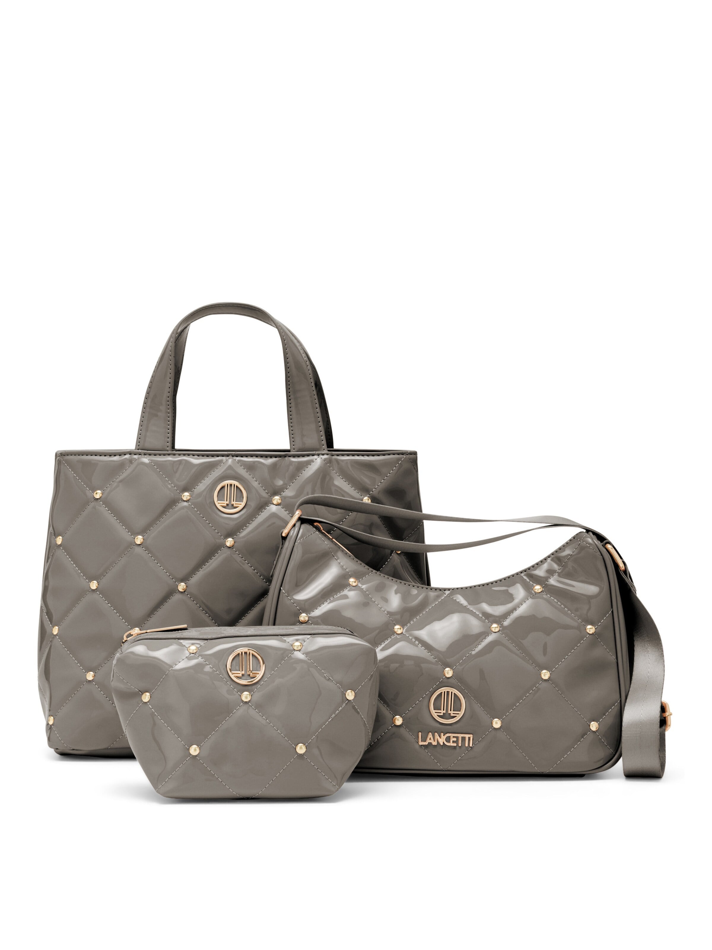 Lancetti Handbag 'Dames' in Grey: front