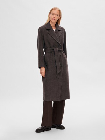 SELECTED FEMME Between-Seasons Coat in Brown