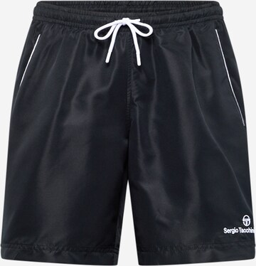 Sergio Tacchini Regular Workout Pants 'Rob' in Black: front