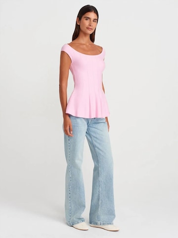 Dilvin Knitted Top in Pink