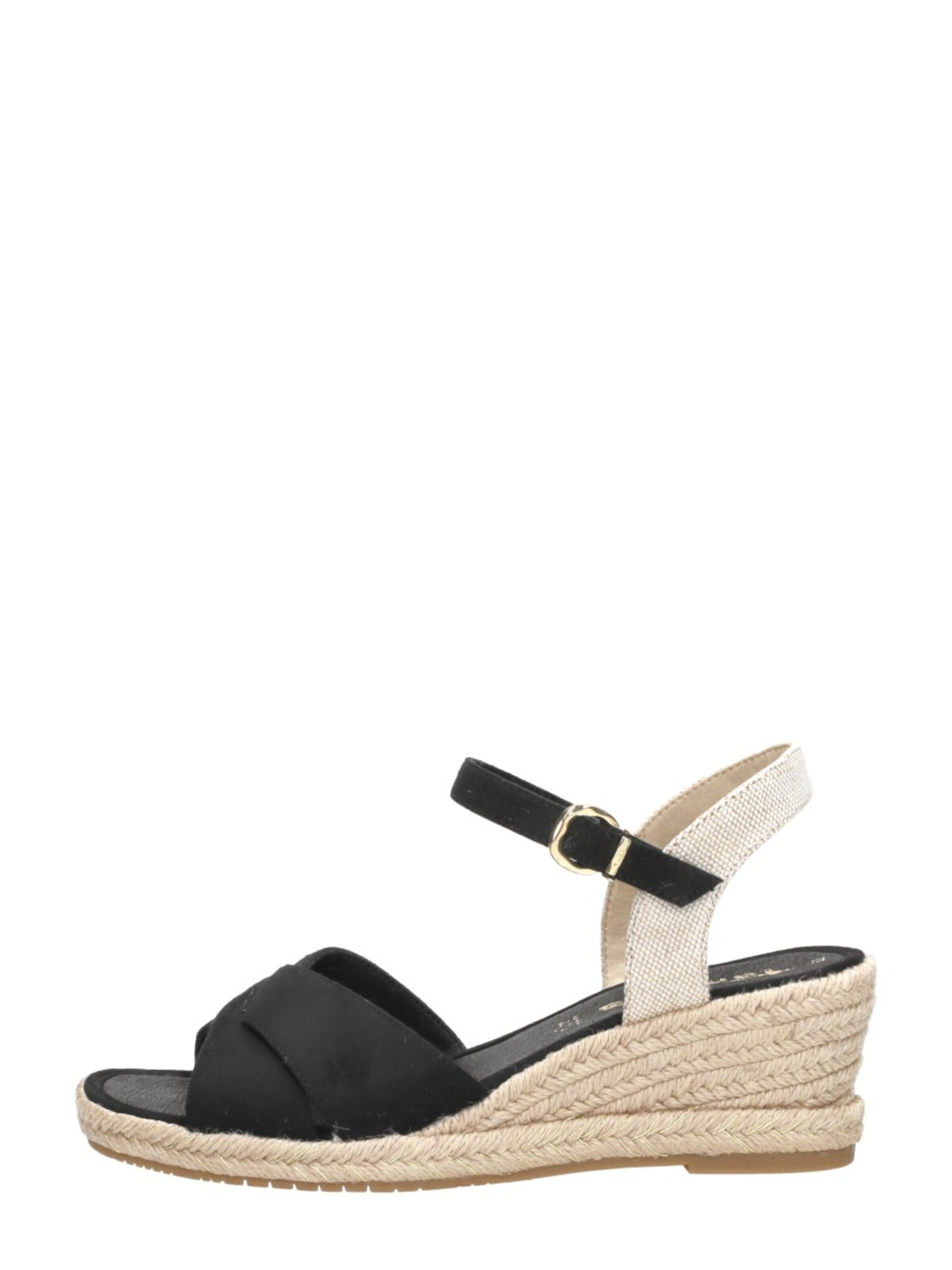 Tamaris Sandal 'Sandalen Touwzool' in Black: front