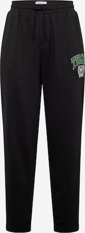 Tommy Jeans Regular Trousers in Black: front