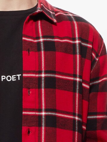 Young Poets Regular fit Button Up Shirt 'Jeremiah' in Red