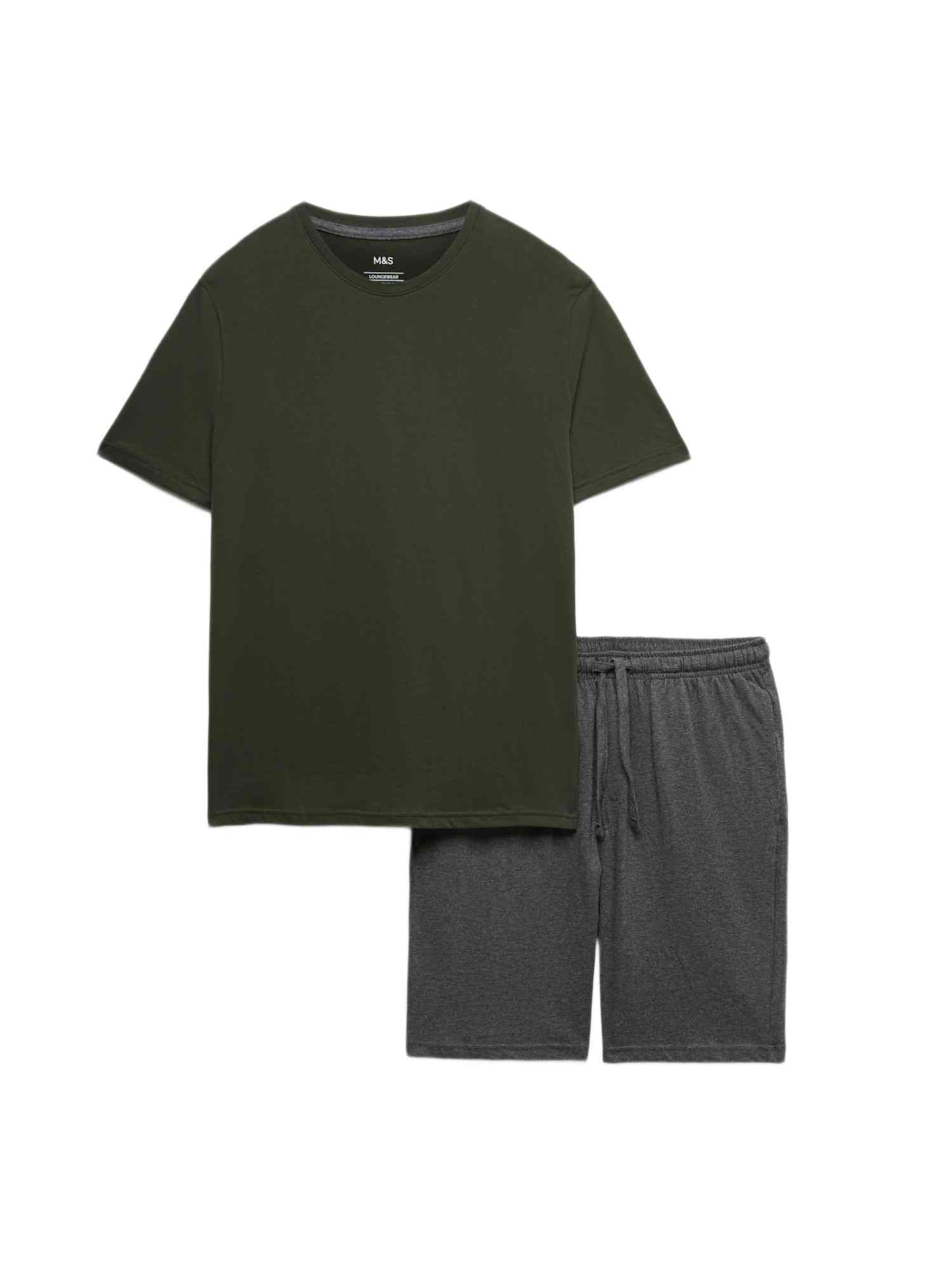 Pyjama long Marks & Spencer en vert : devant