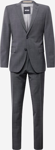 BOSS Black - Slimfit Traje 'Huge' en gris: frente