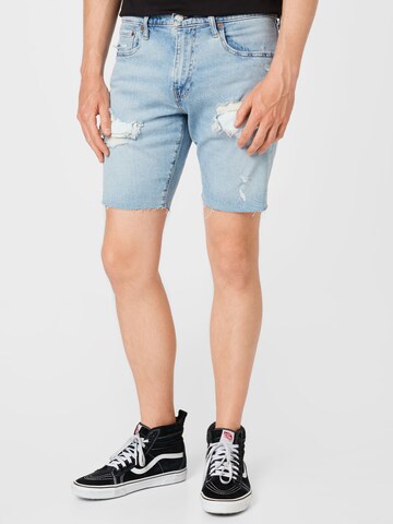 LEVI'S ® Slimfit Džíny '412 Slim Short' – modrá: přední strana