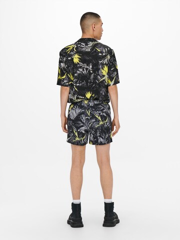 Only & Sons Zwemshorts 'Ted' in Zwart