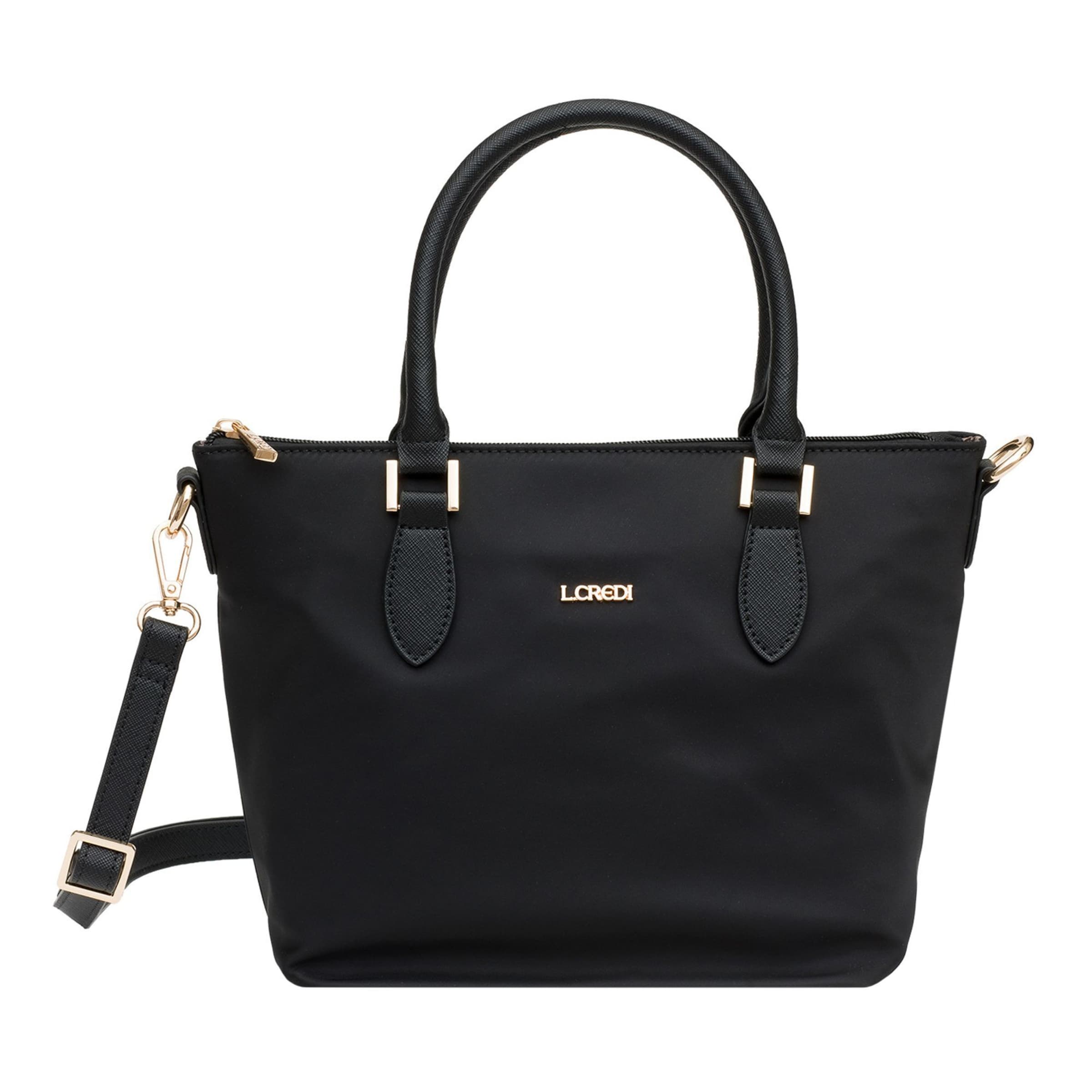 L.CREDI Shopper 'Alena' in Zwart: voorkant