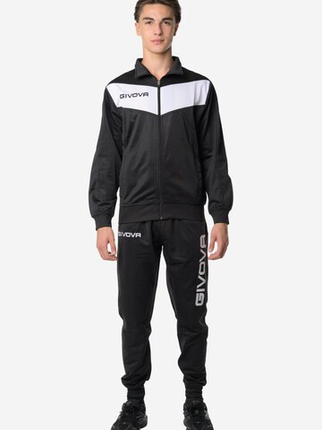 Completo sportivo 'Tuta sportiva Unisex Givova Visa in triacetato TR018 TUTA VISA TRIACETATO GIVOVA' di Givova in nero: frontale