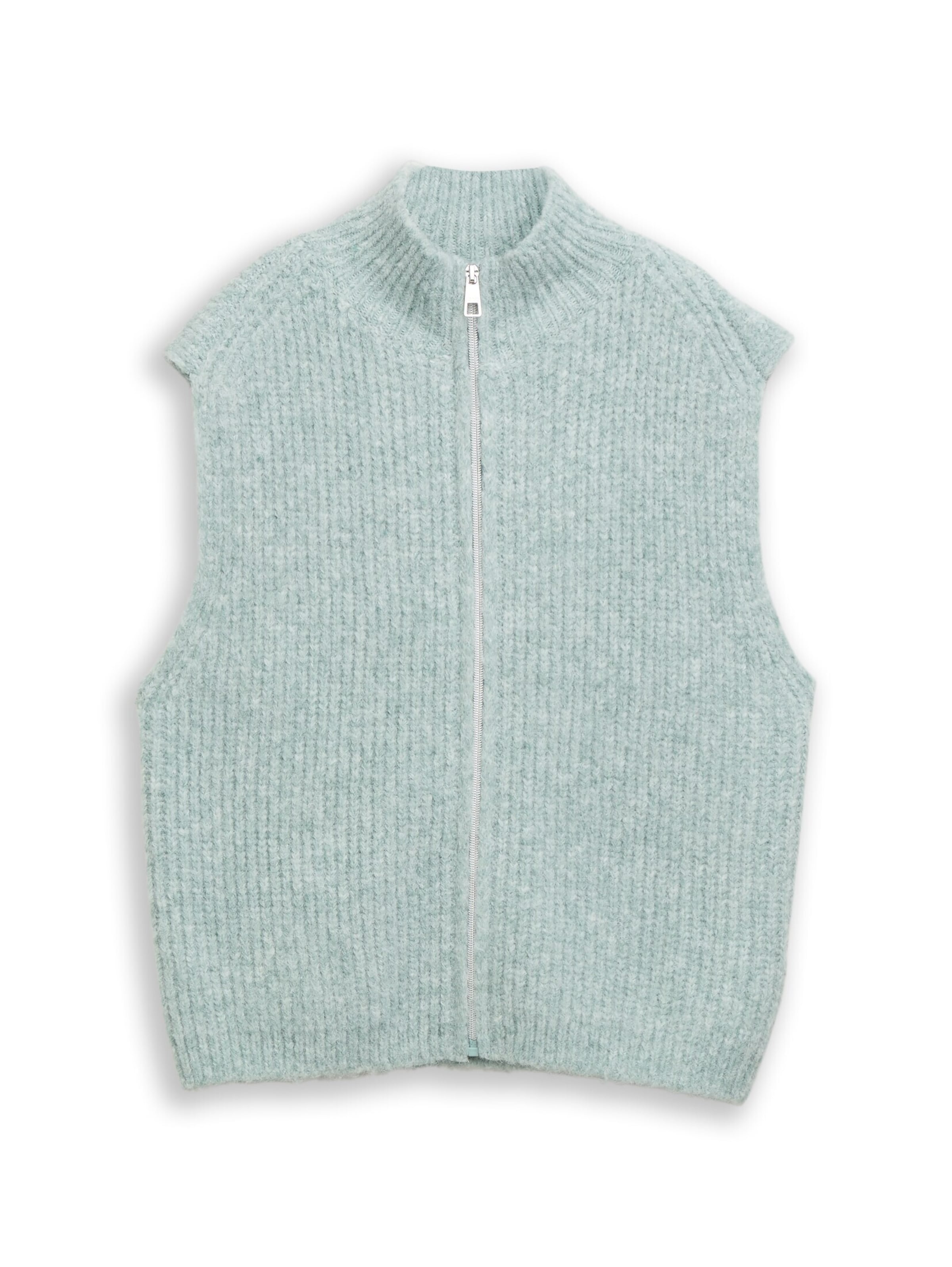 TOM TAILOR DENIM Gebreid vest in Blauw: voorkant
