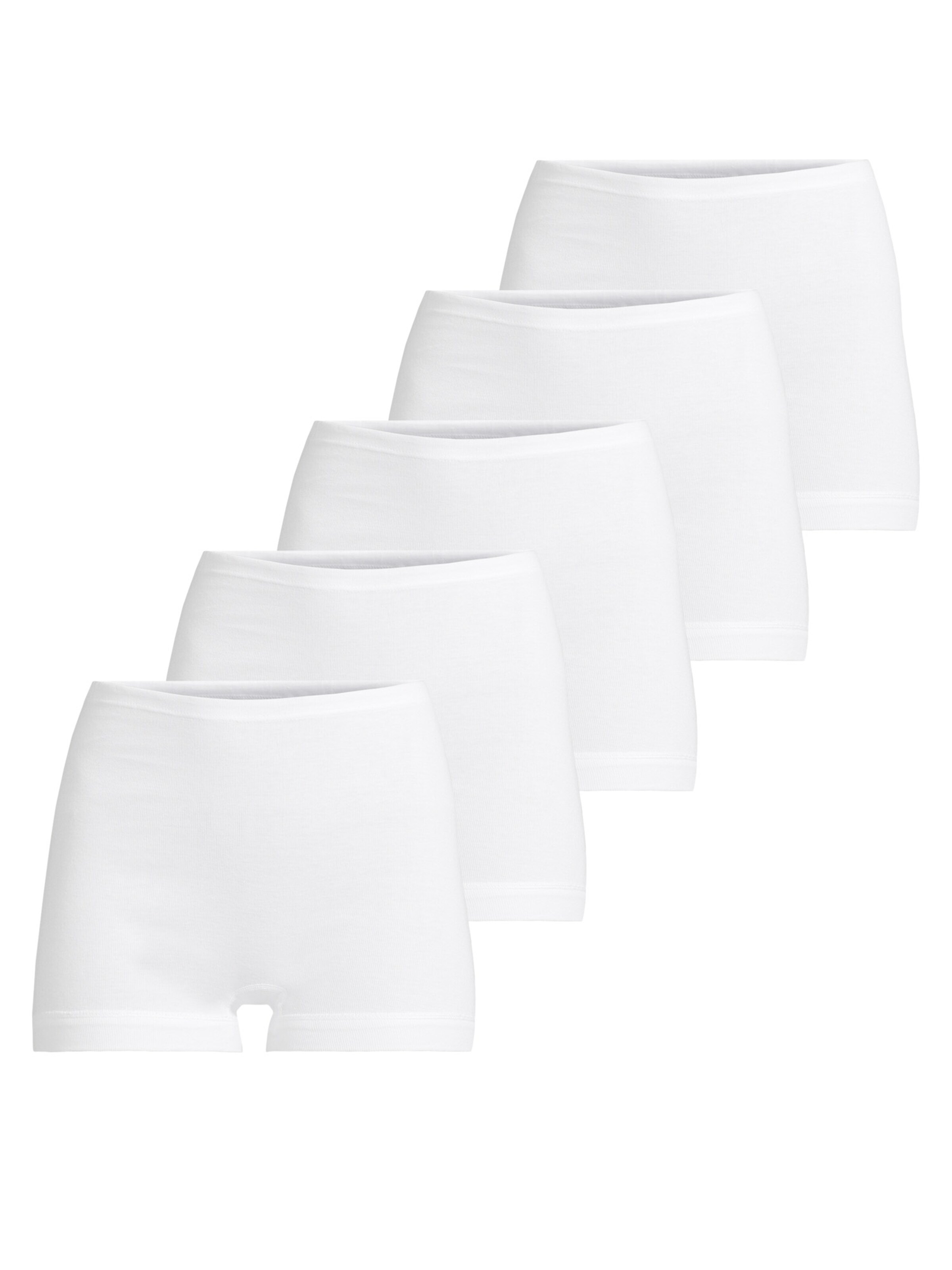 CON-TA Boyshorts 'Feinripp' in White: front