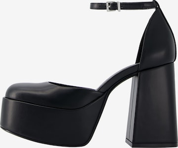 Bershka Дамски обувки на ток с отворена пета в черно