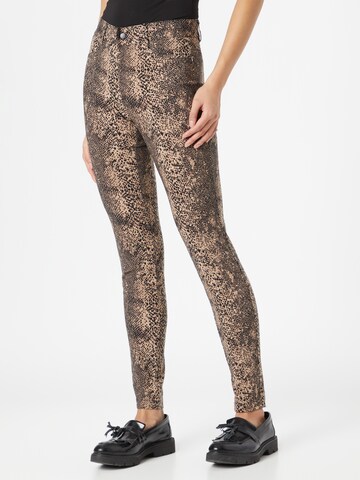 Skinny Pantalon 'NALA' VERO MODA en marron : devant