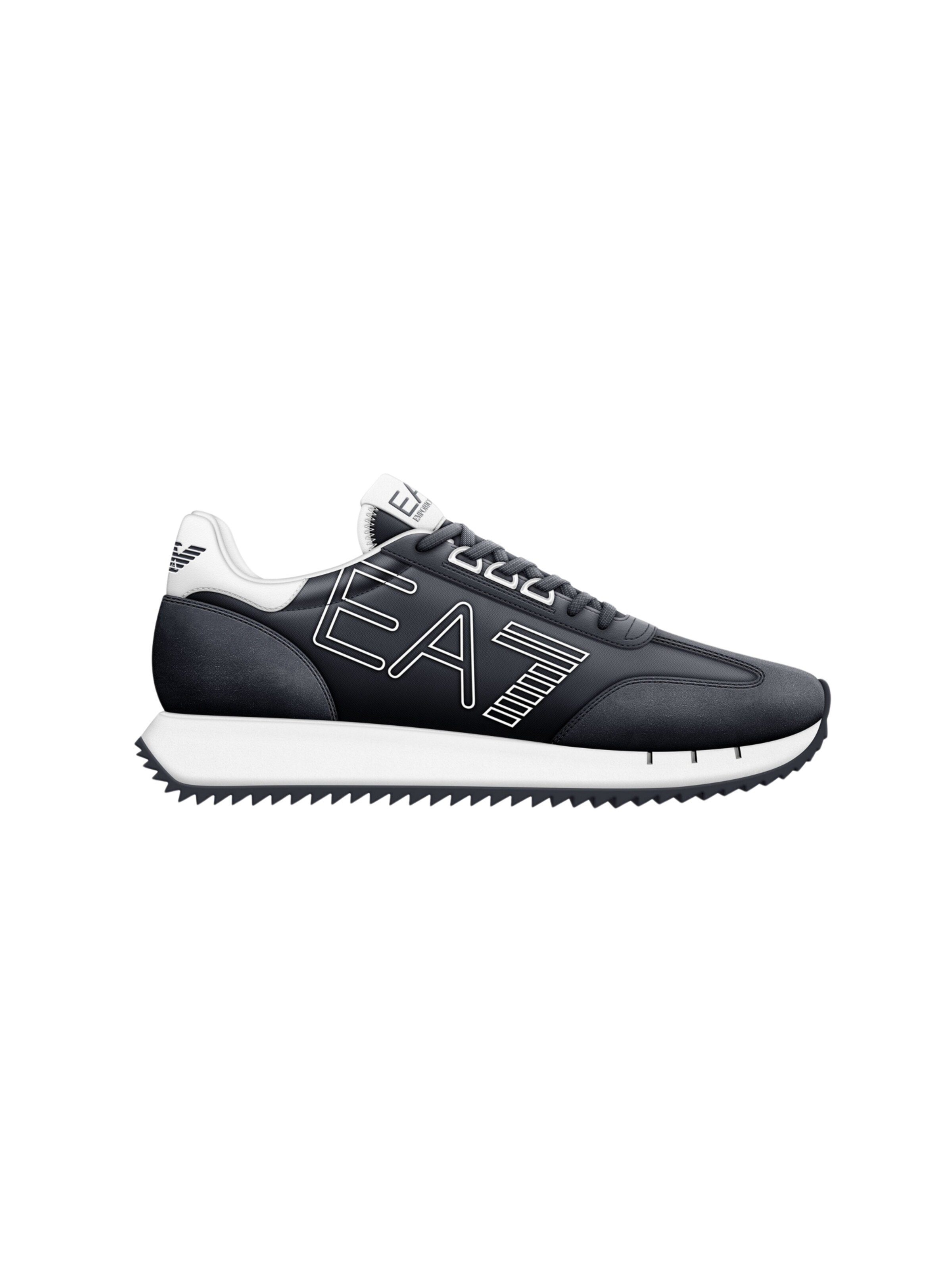 EA7 Emporio Armani Sneaker low 'Black & White' i sort: forside