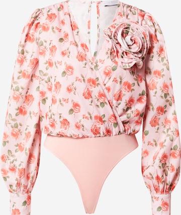 Bluză body 'LORNA' de la In The Style pe roz: față