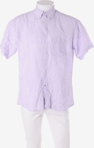WARREN & PARKER Button Up Shirt in M in Purple: front