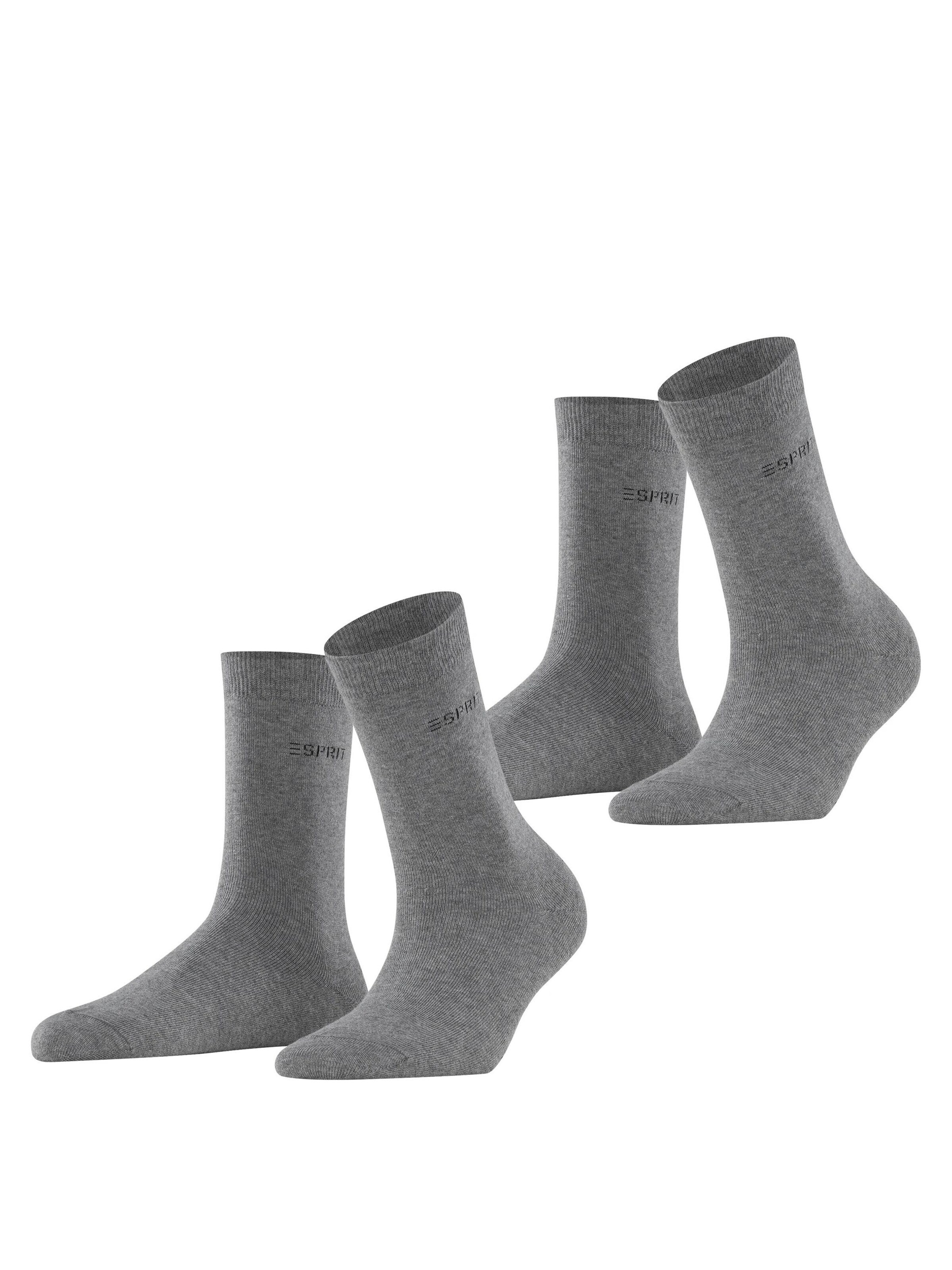 ESPRIT Socken 'Uni 2-Pack'‌‌‌‌ in Grau: Vorderseite