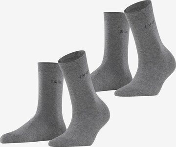 ESPRIT Socken 'Uni 2-Pack' in Grau: Vorderseite