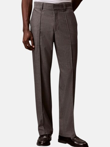 Calvin Klein Regular Trousers in Grey: front