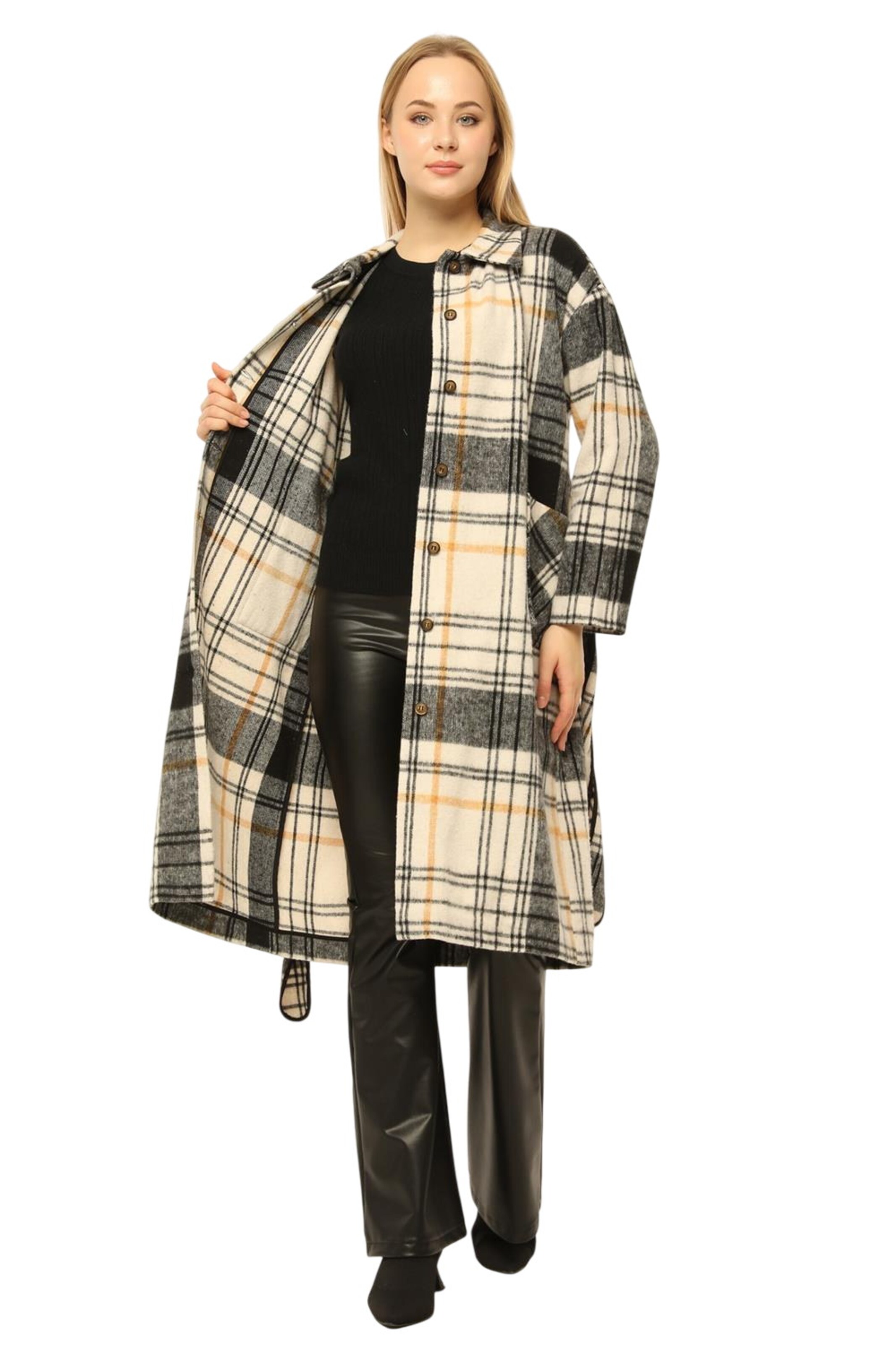 HOME STORE Between-Seasons Coat in Beige