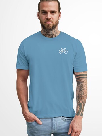 Neverless Shirt 'Fahrrad' in Blue: front