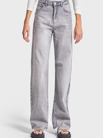 IT'S BASIC Regular Jeans 'Straight High Rise Jeans' in Grijs