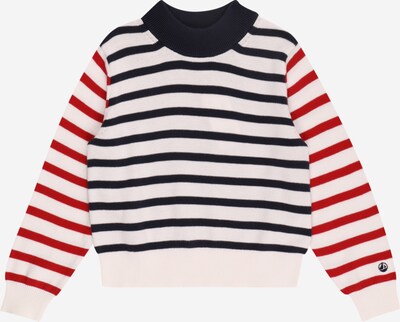 PETIT BATEAU Pullover in nachtblau / rot / weiß, Produktansicht