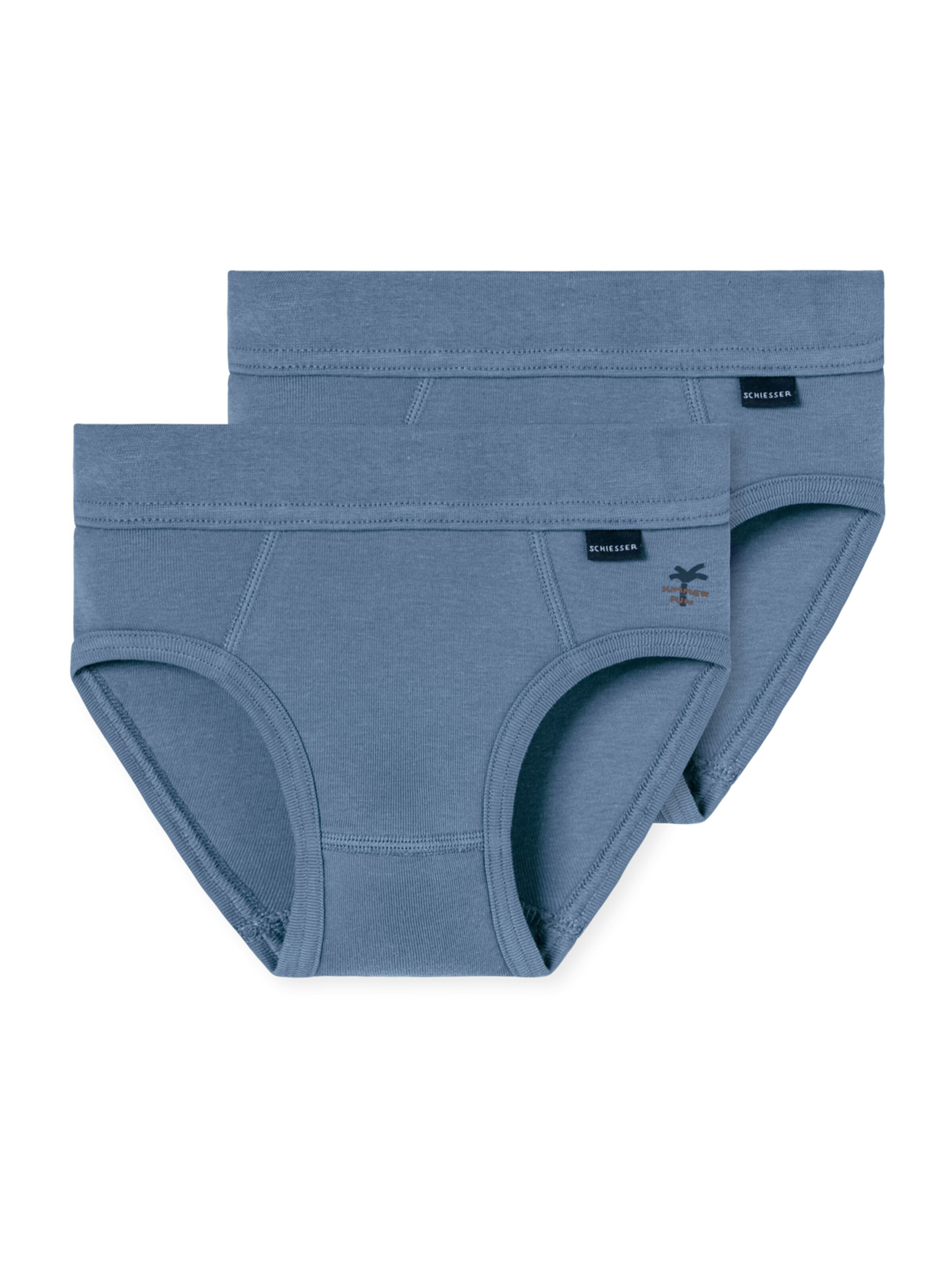 SCHIESSER Slip ' Fine Rib ' in Blau: Vorderseite