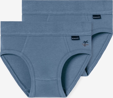 Sous-vêtements ' Fine Rib ' SCHIESSER en bleu : devant
