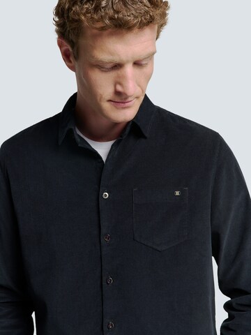 No Excess Regular fit Button Up Shirt in Blue