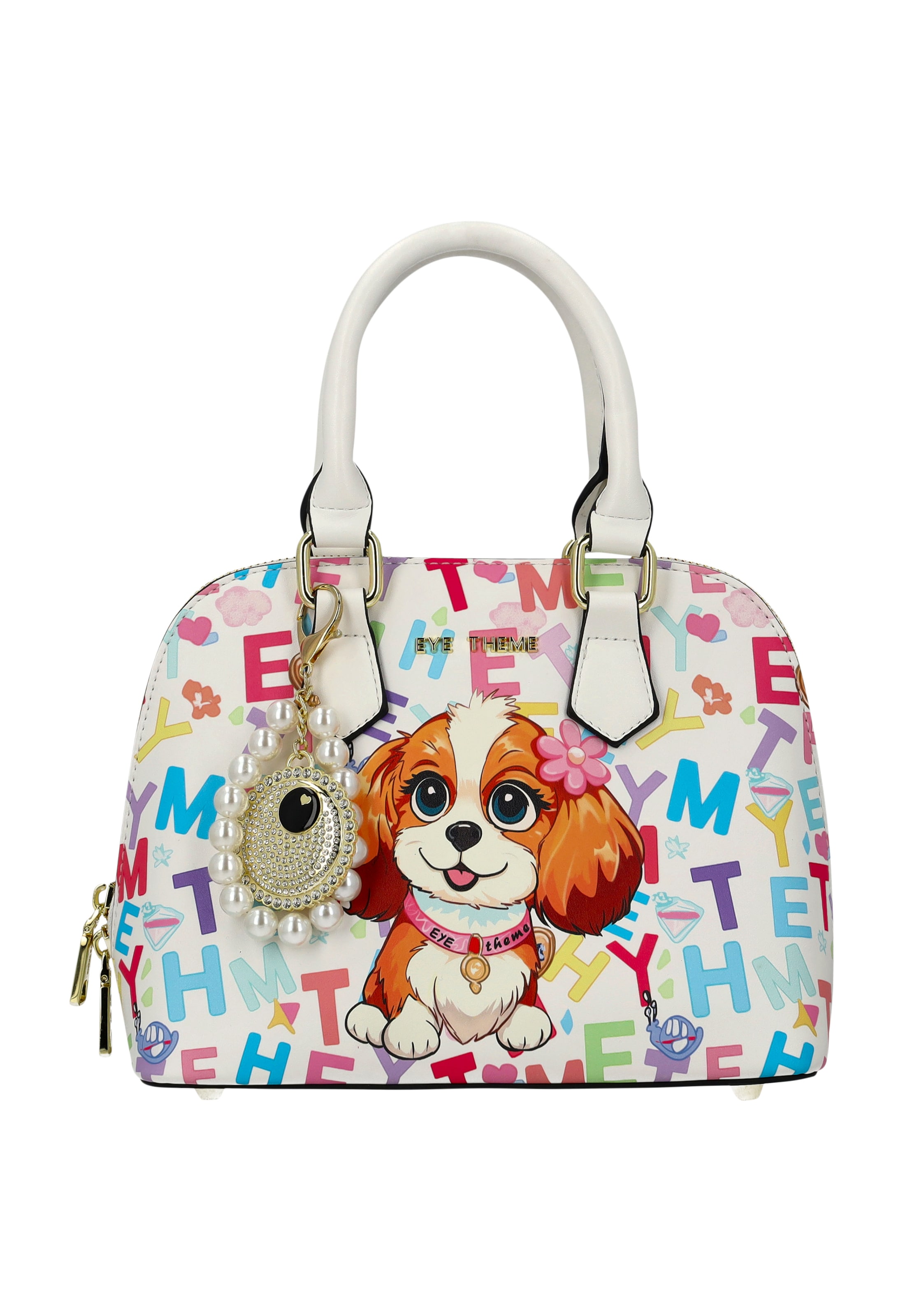 MYMO - Bolso de mano 'POP EYETHEME' en blanco: frente