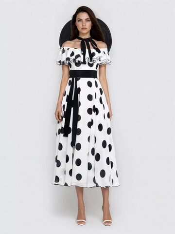 MATSOUR’I Cocktail dress 'Scarlett Midi' in White: front