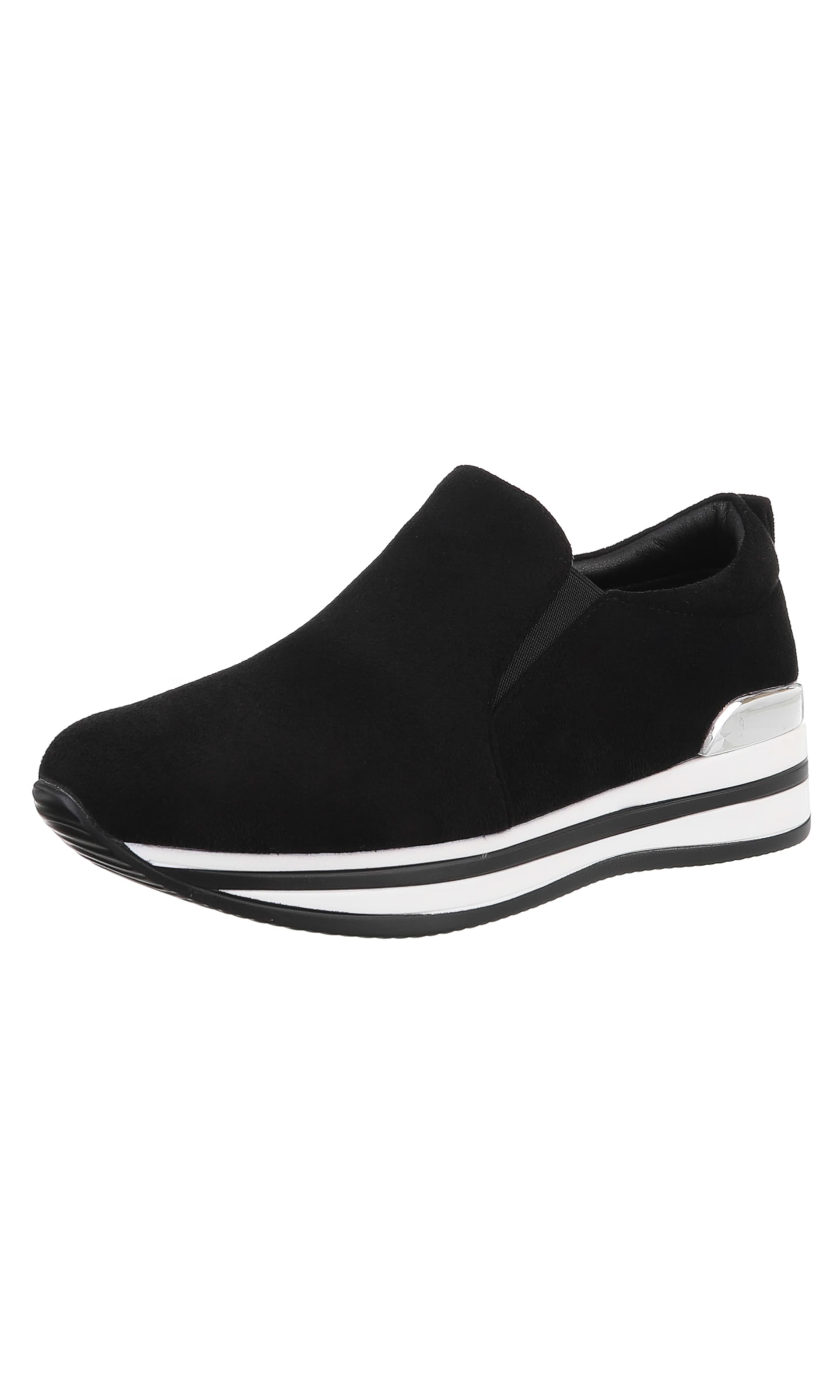Ital-Design Slip On in Schwarz: Vorderseite