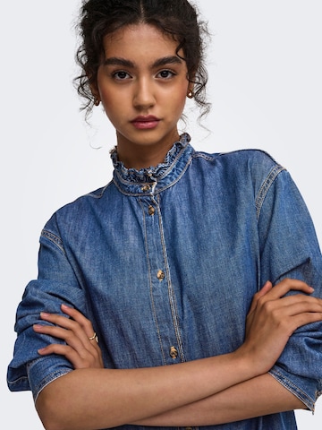 ONLY - Vestido camisero en azul