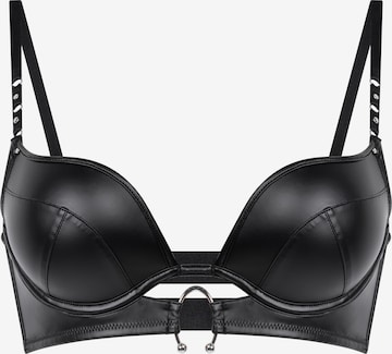 melns Hunkemöller "Push-up" Krūšturis: no priekšpuses