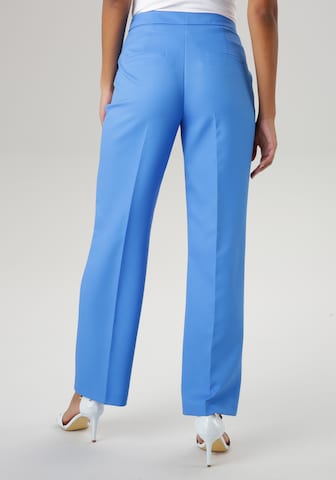 Aniston SELECTED Loose fit Pleated Pants in Blue