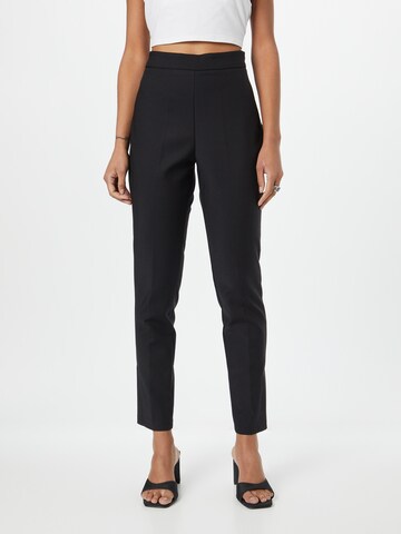 Karen Millen Regular Pleated Pants in Black: front