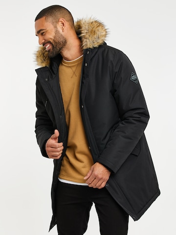 Veste d’hiver 'Clarkston' Threadbare en noir : devant