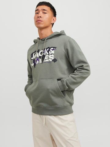 JACK & JONES Μπλούζα φούτερ 'Dust' σε πράσινο: μπροστά