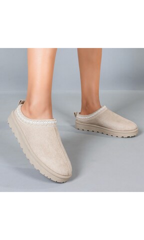Ital-Design Pantolette in Beige: Vorderseite