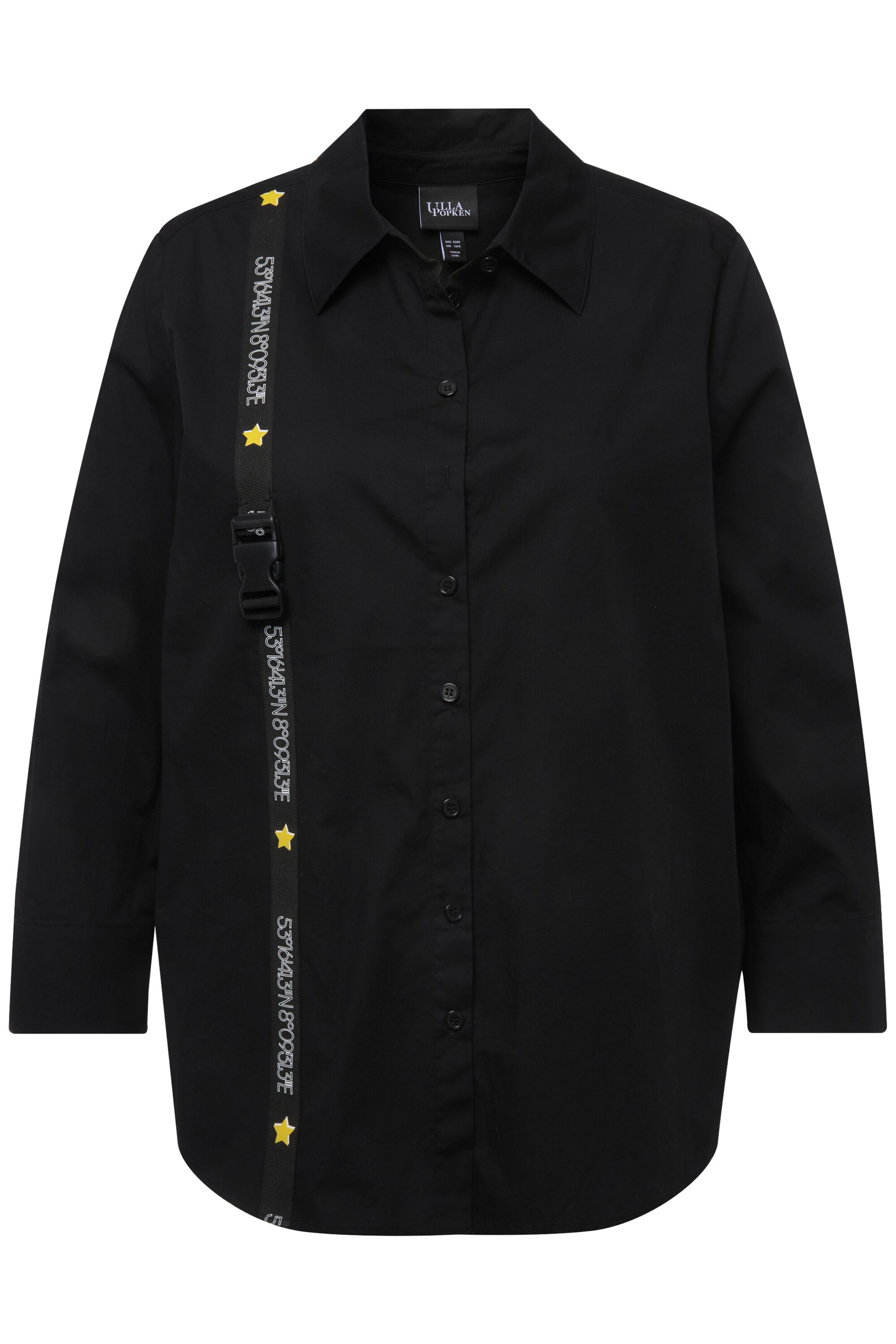 Ulla Popken Bluse in Schwarz: Vorderseite