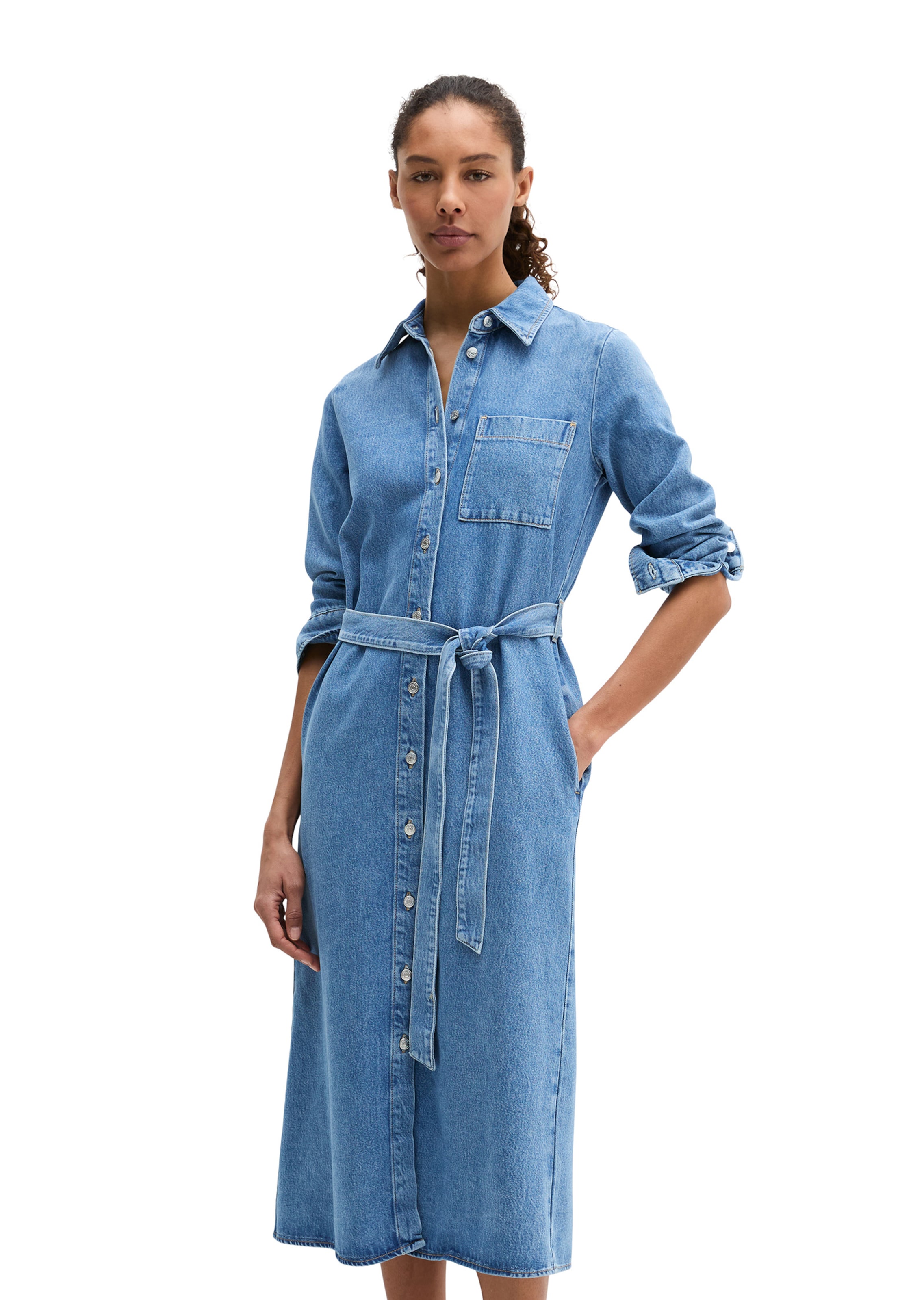 Marc O'Polo Blusenkleid in Blau: Vorderseite