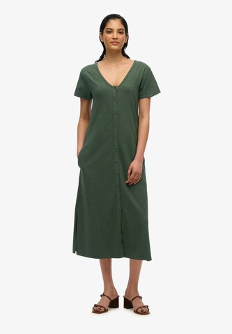 Superdry Blousejurk in Groen: voorkant